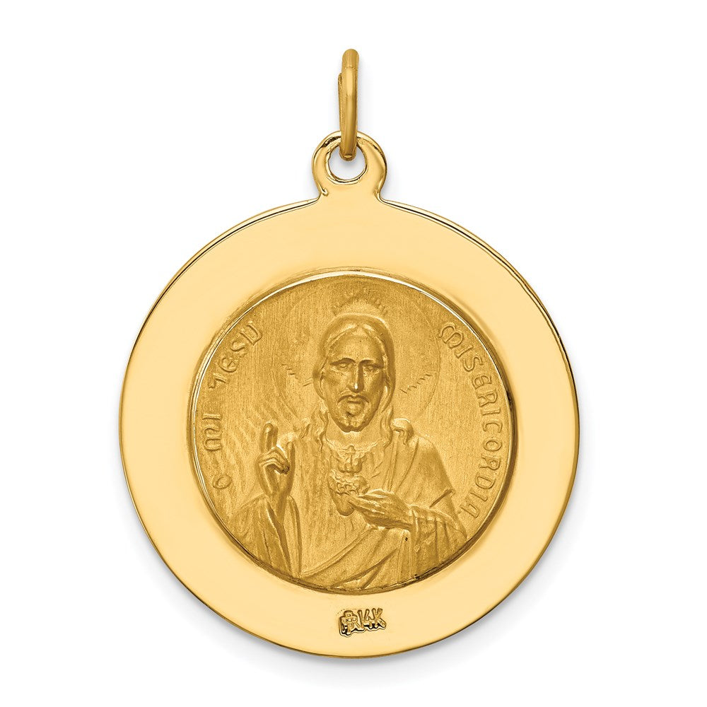FJC Finejewelers 14 kt Yellow Gold Solid Large Queen Of Holy Scapular Reversible Medal 29 x 22 mm