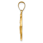 FJC Finejewelers 14 kt Yellow Gold Hollow Polished/Satin Round St. Augustine Medal 26 x 19 mm