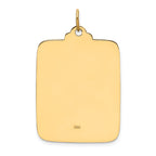 FJC Finejewelers 14 kt Yellow Gold Solid Polished/Satin Large Rectangle St. Christopher Medal 39 x 25 mm