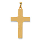 FJC Finejewelers 14 kt Yellow Gold Hollow Polished Center X Cross 36 x 19 mm
