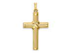 FJC Finejewelers 14 kt Yellow Gold Hollow Polished Center X Cross 36 x 19 mm