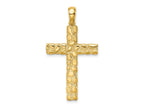FJC Finejewelers 14 kt Yellow Gold Nugget Cross Charm 37 x 20 mm