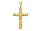 FJC Finejewelers 14 kt Yellow Gold Nugget Cross Charm 45 x 24 mm