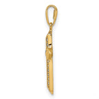 FJC Finejewelers 14 kt Yellow Gold Cross CZ Charm 22 x 11 mm