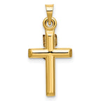 FJC Finejewelers 14 kt Yellow Gold Hollow Crucifix Charm 24 x 11 mm