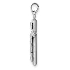 FJC Finejewelers 14 kt White Gold Hollow Crucifix Cross Charm 30 mm x 15 mm