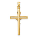 FJC Finejewelers 14 kt Yellow Gold Hollow Crucifix Charm 36 x 20 mm