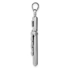 FJC Finejewelers 14 kt White Gold Hollow Crucifix Cross Charm 36 mm x 20 mm