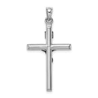 FJC Finejewelers 14 kt White Gold Hollow Crucifix Cross Charm 36 mm x 20 mm
