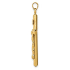 FJC Finejewelers 14 kt Yellow Gold Hollow Crucifix Charm 43 x 24 mm