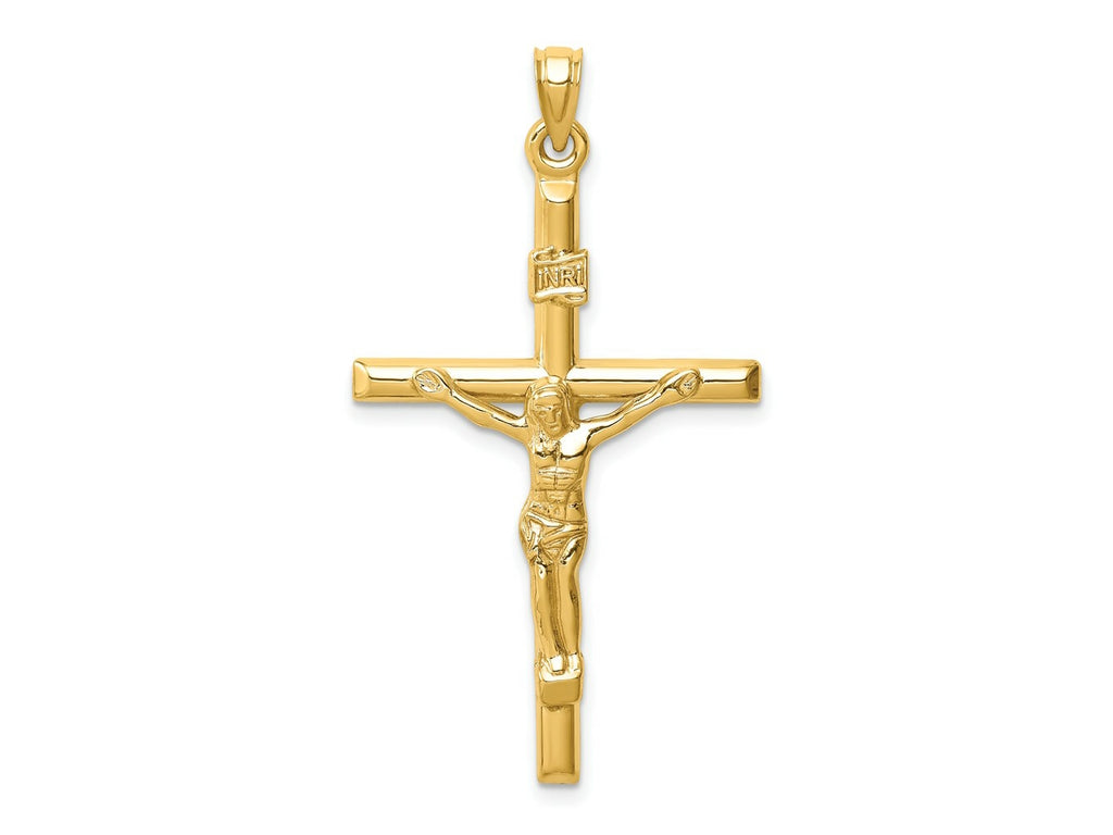 FJC Finejewelers 14 kt Yellow Gold Hollow Crucifix Charm 43 x 24 mm