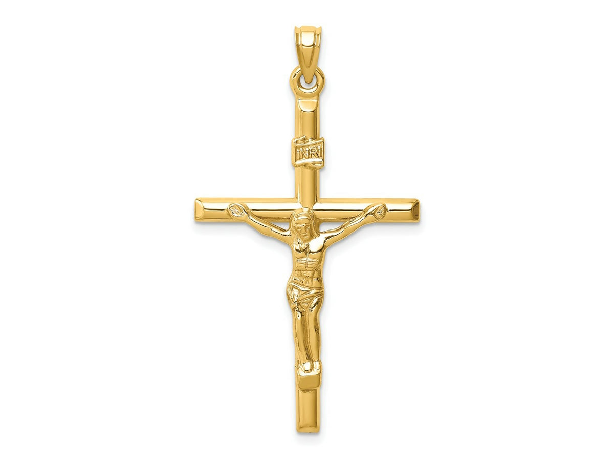FJC Finejewelers 14 kt Yellow Gold Hollow Crucifix Charm 43 x 24 mm