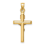 FJC Finejewelers 14 kt Two Tone Gold Hollow Crucifix Charm 31 x 15 mm