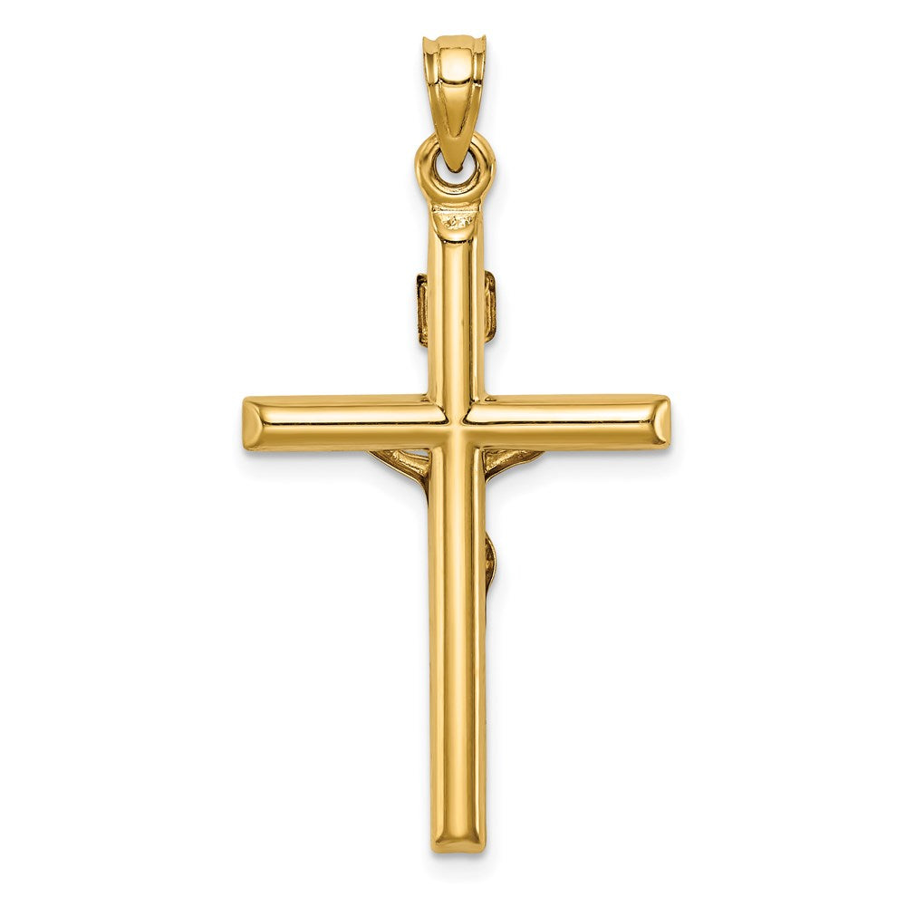 FJC Finejewelers 14 kt Two Tone Gold Hollow Crucifix Charm 36 x 20 mm