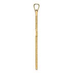 FJC Finejewelers 14 kt Yellow Gold Polished Solid Cross Charm 42 x 23 mm