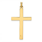 FJC Finejewelers 14 kt Yellow Gold Polished Solid Cross Charm 42 x 23 mm