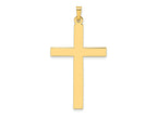 FJC Finejewelers 14 kt Yellow Gold Polished Solid Cross Charm 42 x 23 mm