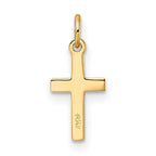 FJC Finejewelers 14 kt Yellow Gold Polished Solid Cross Charm 14 x 6 mm