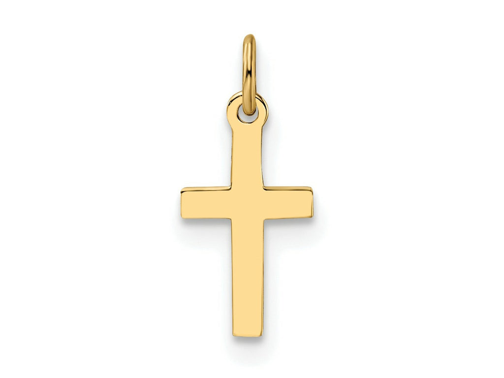 FJC Finejewelers 14 kt Yellow Gold Polished Solid Cross Charm 14 x 6 mm