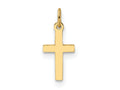 FJC Finejewelers 14 kt Yellow Gold Polished Solid Cross Charm 14 x 6 mm