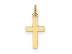 FJC Finejewelers 14 kt Yellow Gold Polished Solid Cross Charm 14 x 6 mm