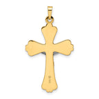 FJC Finejewelers 14 kt Two Tone Gold Polished Solid INRI Curcifix Cross Charm 22 mm
