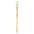 FJC Finejewelers 14 kt Yellow Gold Polished and Line Design Solid Cross Charm 60 x 35 mm