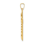 FJC Finejewelers 14 kt Yellow Gold Polished and Twisted Hollow Cross Charm 32 x 17 mm
