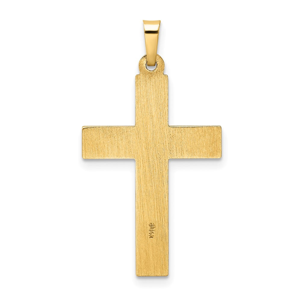 FJC Finejewelers 14 kt Yellow Gold Polished and Twisted Hollow Cross Charm 32 x 17 mm
