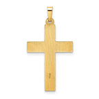 FJC Finejewelers 14 kt Yellow Gold Polished and Twisted Hollow Cross Charm 32 x 17 mm