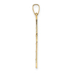 FJC Finejewelers 14 kt Yellow Gold Polished Solid Cross Charm 32 x 16 mm
