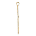 FJC Finejewelers 14 kt Yellow Gold Polished Solid Fancy Design Cross Charm 42 x 23 mm