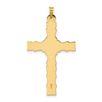 FJC Finejewelers 14 kt Yellow Gold Polished Solid Fancy Design Cross Charm 42 x 23 mm