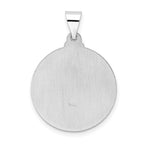 FJC Finejewelers 14 kt White Gold Themed Polished and Satin Hollow Jesus Face Disc Charm 20 mm