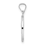 FJC Finejewelers 14 kt White Gold Polished and Satin Hollow Matka Boska Medal Charm 21 mm x 14 mm