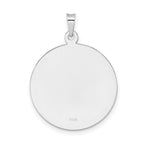 FJC Finejewelers 14 kt White Gold Polished St Anthony Solid Medal Charm 29 mm x 21 mm