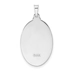 FJC Finejewelers 14 kt White Gold Polished Oval Solid Saint Christopher Medal Charm 30 mm x 16 mm