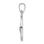 FJC Finejewelers 14 kt White Gold Polished and Satin Hollow St Jude Thaddeus Medal Charm 21 mm x 14 mm