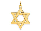 FJC Finejewelers 14 kt Yellow Gold Polished Solid Star of David Charm 32 x 26 mm