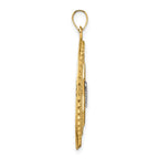 FJC Finejewelers 14 kt Two Tone Gold Solid Star and Torah Inside Frame Charm 35 x 28 mm