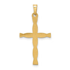 FJC Finejewelers 14 kt Yellow Gold Polished Hollow Twisted Cross Charm 31 x 17 mm