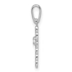 FJC Finejewelers 14 kt White Gold CZ Cross Charm 20 mm x 9 mm