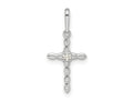 FJC Finejewelers 14 kt White Gold CZ Cross Charm 20 mm x 9 mm