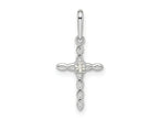 FJC Finejewelers 14 kt White Gold CZ Cross Charm 20 mm x 9 mm
