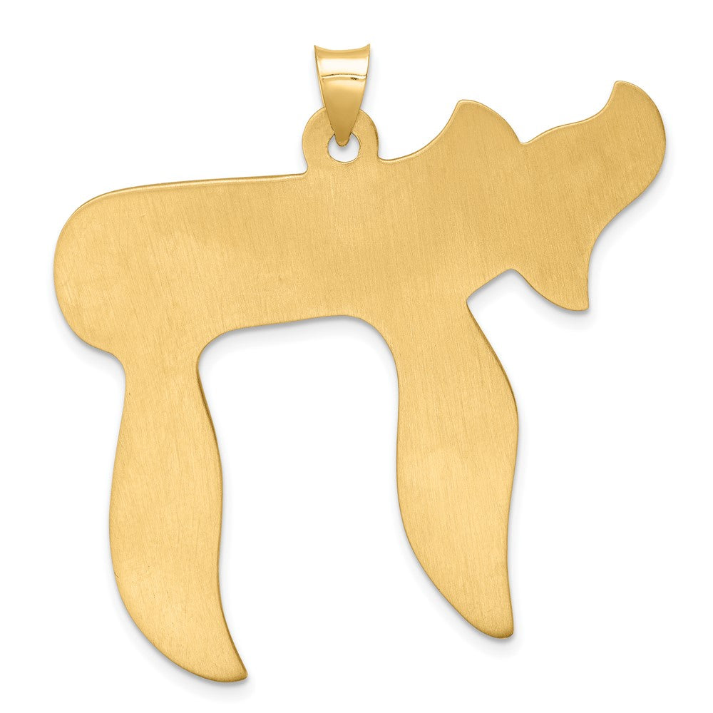 FJC Finejewelers 14 kt Yellow Gold Polished Solid Chai Symbol Charm 45 x 44 mm