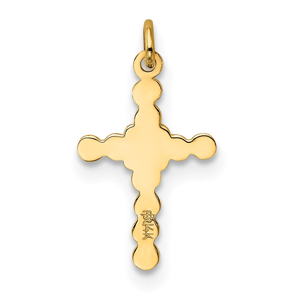 FJC Finejewelers 14 kt Yellow Gold Small Polished Cross Charm 19 x 10 mm