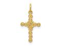 FJC Finejewelers 14 kt Yellow Gold Small Polished Cross Charm 19 x 10 mm