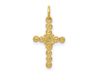 FJC Finejewelers 14 kt Yellow Gold Small Polished Cross Charm 19 x 10 mm