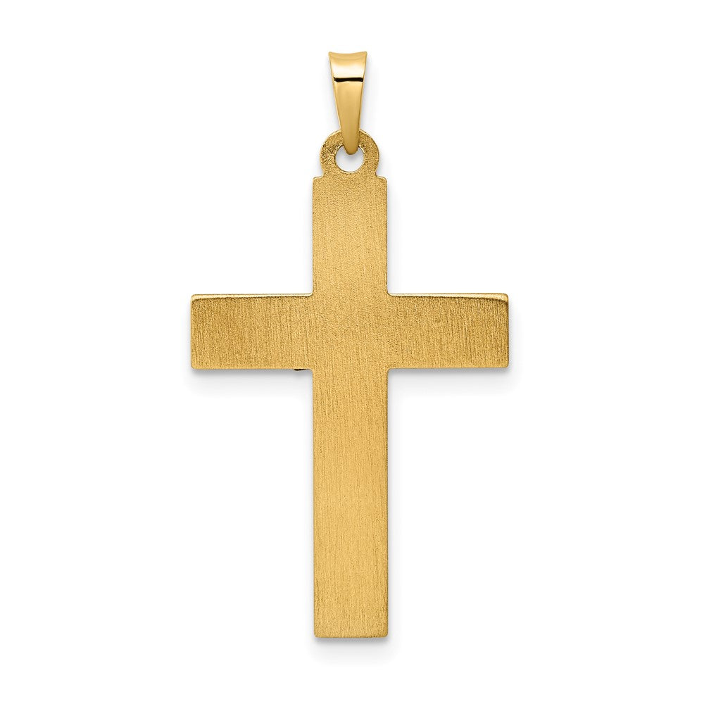 FJC Finejewelers 14 kt Two Tone Gold Polished and Twisted Hollow INRI Crucifix Charm 32 x 17 mm