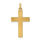 FJC Finejewelers 14 kt Two Tone Gold Polished and Twisted Hollow INRI Crucifix Charm 32 x 17 mm